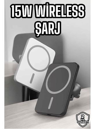 İOS Uyumlu Manyetik Tasarım Magsafe İphone 12/13/14/15 araç şarjı