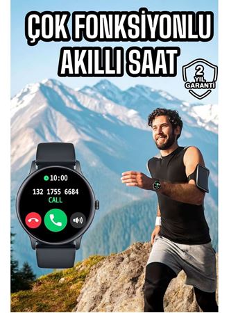 Akıllı Saat Çok Fonksiyonlu Sesli Görüşme NFC Uyumlu Amoled Ekran