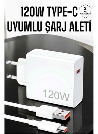 120W Şarj Aleti Type-C Uyumlu Turbo Şarj Aleti