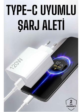 Type-C 120W Şarj Aleti Hızlı Şarj Turbo