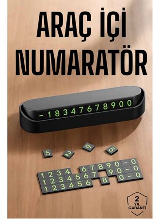 Araç İçi Numaratör Numaralık Torpido Üstü Açılır Kapanır Telefon Numarası Bırakma
