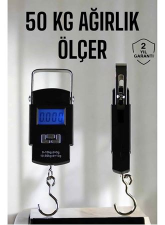 Ağırlık Ölçer 50 Kg El Terazisi El Kantarı Pilli Led Ekran