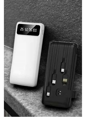 Powerbank 20.000 Mah LCD Ekran USB Lightning Type-C Uyumlu İOS ve Android