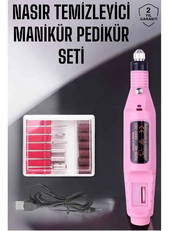 Protez Tırnak Manikür ve Pedikür Seti Elektrikli