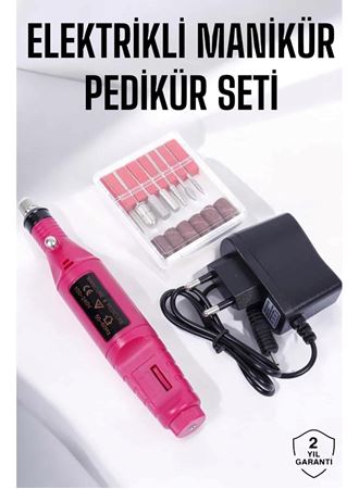 Elektrikli Manikür Pedikür Törpü Seti Protez Tırnak Nasır Temizleyici