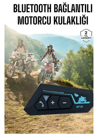 İnterkom Intercom Kask Kulaklık Bt22 Bluetooth Motosiklet Kulaklık 5.0 Bluetooth