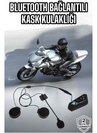 Kask Kulaklığı Motosiklet Intercom Interkom Dinleme Konuşma Özellikli Su Geçirmez