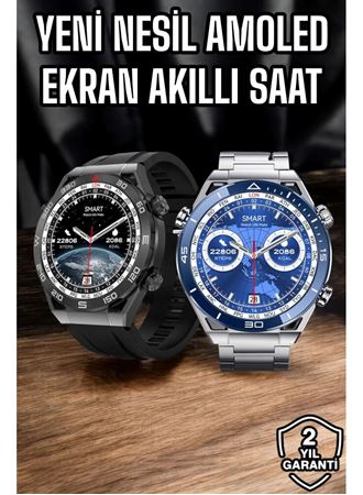 Akıllı Saat Yeni Nesil 2024 Model Metal Kordonlu Bluetooth Bağlantılı