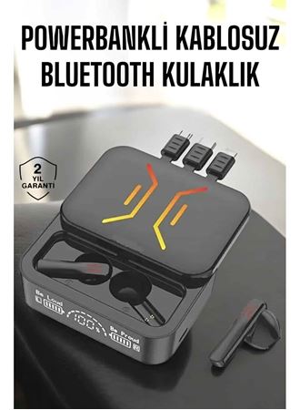 Kablosuz Bluetooth Kulaklık Powerbankli Uzun Pil Ömrü Yüksek Ses Kaliteli