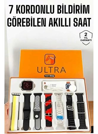 Akıllı Saat 7 Farklı Kordonlu Arama Cevaplayan Bildirim GPS Özelliği