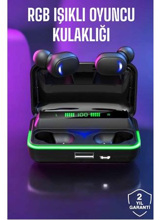 Bluetooth Kulaklık Powerbankli Yüksek Ses Kaliteli Şarj Göstergeli