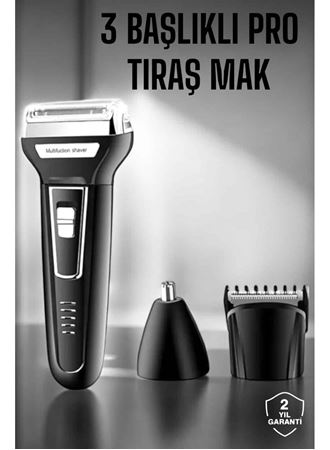 3 Başlıklı Kulak Ve Burun Tıraş Makinesi Erkeklere Özel