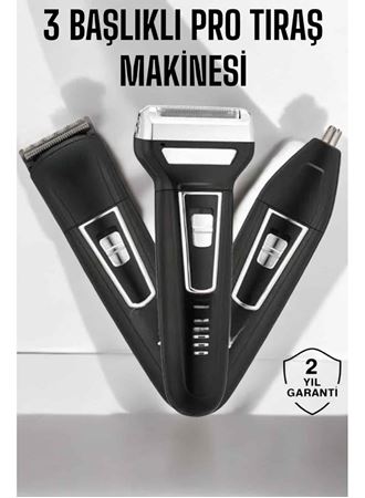 3 Başlıklı Profesyonel Tıraş Makinesi