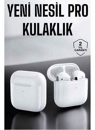 Yeni Nesil Pro Bluetooth Kulaklık Uzun Pil Ömrü Beyaz