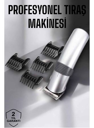 4 Taraklı Taşınabilir Profesyonel Saç ve Sakal Kesme Tıraş Makinesi