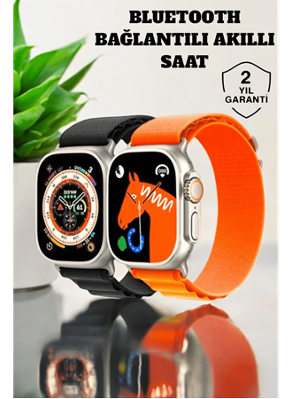 Bluetooth Bağlantılı 49MM Dokunmatik Akıllı Saat Sağlık ve Spor Takip Özellikli