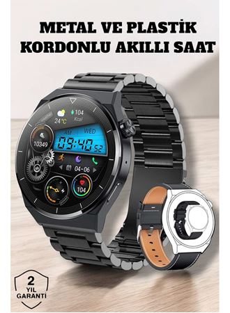 Akıllı Saat Sağlık ve Fitness Takibi Bluetooth Bağlantılı Dokunmatik Ekran