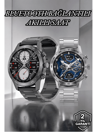 Suya Dayanıklı Dokunmatik Akıllı Saat Bluetooth 5.0, Sesli Asistan ve Sağlık Takibi