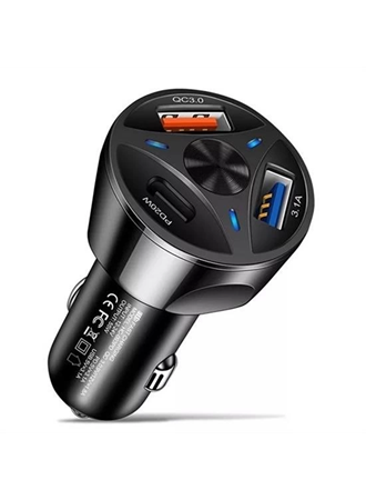 55w 3 Port Usb Araç İçin Telefon Şarj Cihazı 3 Girişli Çakmaklık Adaptör-31a Pd 20w Qc 30 (