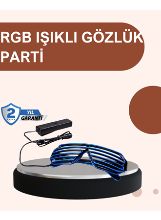 Renkli LED Işıklı Eğlence Gözlüğü Parti Aksesuarı