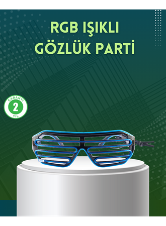 Işıklı LED Gözlük Parti Konser ve Etkinlik Aksesuarı
