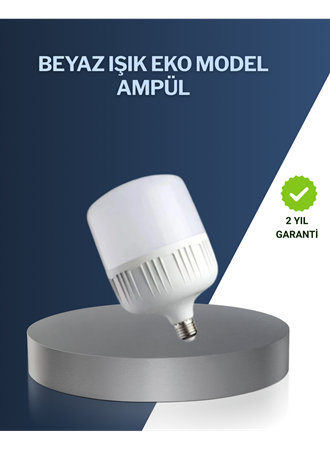 Uzun Ömürlü Şarjlı LED Ampul 30 Watt Güçlü Aydınlatma