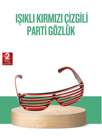 Renkli Işıklı Gözlük Eğlenceli Gece Aksesuarı