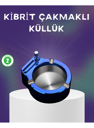 Dekoratif Çakmaklı Küllük Kolay Temizlenebilir Metal
