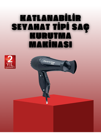 Katlanabilir Saç Kurutma Makinesi Seyahat Tipi Taşınabilir Tasarım