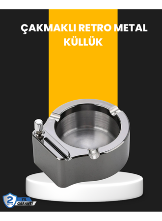 Yuvarlak Çakmaklı Küllük Dayanıklı Metal Yapı