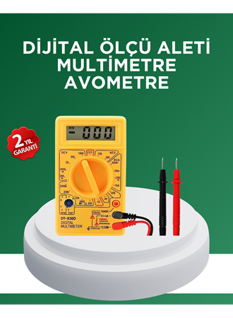 Dijital Multimetre Ölçü Aleti AC DC Ölçüm ve LCD Ekranlı