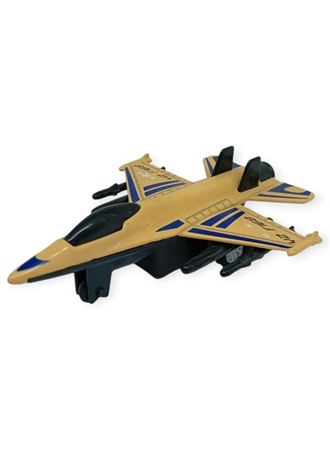 Çek Bırak Metal Mini Savaş Uçağı 10 cm - Kahverengi