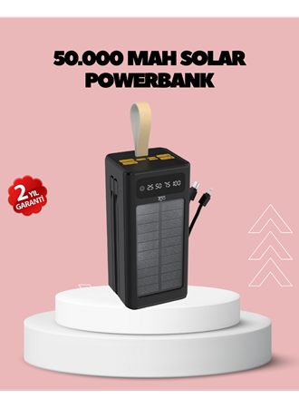 Kamp ve Outdoor Kullanıma Uygun Güneş Panelli Powerbank