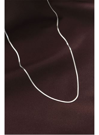 Çelik Gümüş Renk 60 cm İnce İtalyan Zincir Kolye