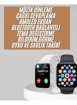 1.83 İnç Akıllı Saat Android ve İOS Uyumlu Çağrı Cevaplayabilen Adımsayar GPS Takibi