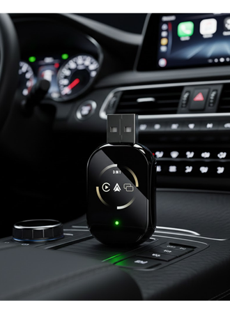 Araç İçi Kablosuz CarPlay Android Auto AirPlay Adaptörü