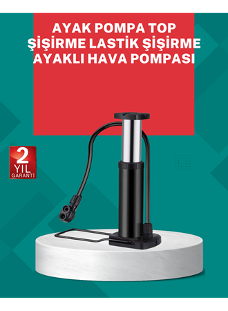 Manuel Ayak Pompası Extra Güçlü Lastik Şişirme Pompası