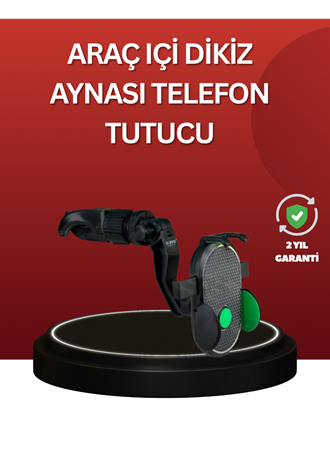 Ayarlanabilir Kıskaçlı Dikiz Aynası Telefon Tutucu Tüm Telefonlarla Uyumlu