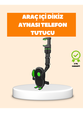 Araç İçi Dikiz Aynası Telefon Tutucu Katlanabilir ve Çok Fonksiyonlu