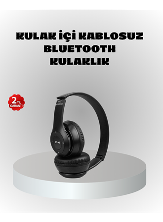Kablosuz Bluetooth Kulaklık – TF Kart, AUX, Mikrofonlu, Suya Dayanıklı, 10m Menzil