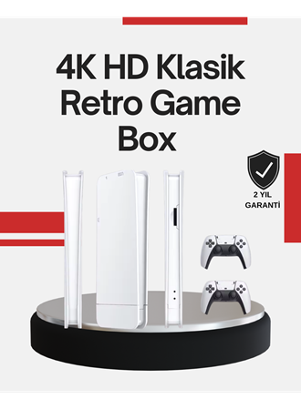 2 Kollu Kablosuz 4K TV Uyumlu Klasik Oyun Konsolu