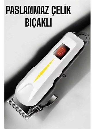 Tıraş Makinesi Profesyonel Saç Ve Sakal Kesme Milim Ayarlı Dijital Göstergeli