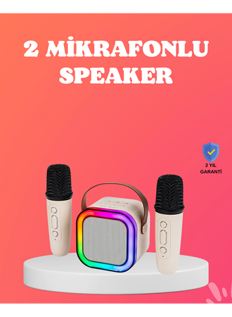 Bluetooth 5.0 Destekli Kablosuz Karaoke Hoparlör