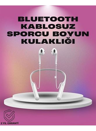Uzun Pil Ömürlü Kablosuz Kulaklık – Boyun Askılı, 100 Saat Kullanım