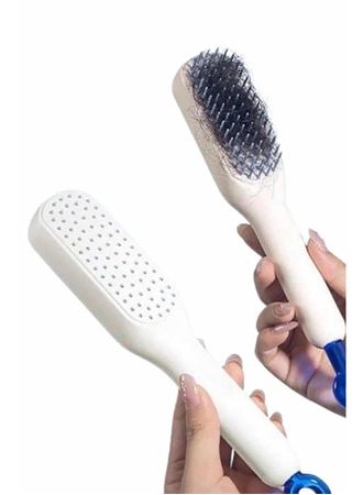 Silikon Yumuşak Sıkı Dişli Sihirli Geri Çekilebilir Tarak Kendini Temizleyen Saç Fırçası