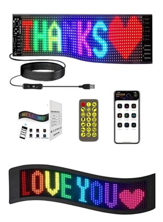 Matrix Led Cama Yapışan Telefon Kontrollü Panel Dijital Ekran Kumandalı