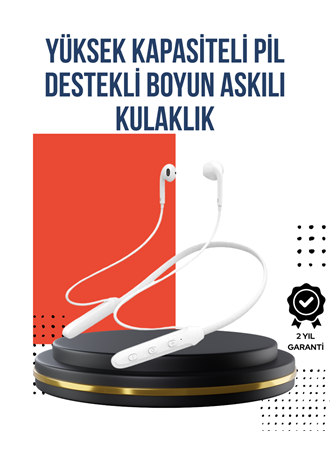 Uzun Süre Dayanıklı Manyetik Başlıklı Bluetooth Kulaklık