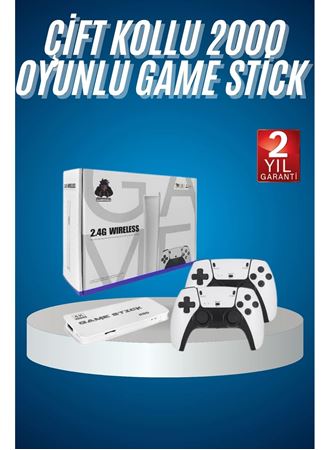 2.4 GHZ Oyun Konsolu Çift Konsol 4K Ultra Hd Game Stick