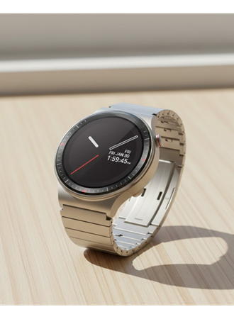 Uzun Pil Ömürlü AMOLED Akıllı Saat Torch Işıklı