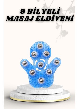 9 Bilyeli Masaj Eldiveni Giyilebilir Plastik Vücut Sıkılaştırıcı